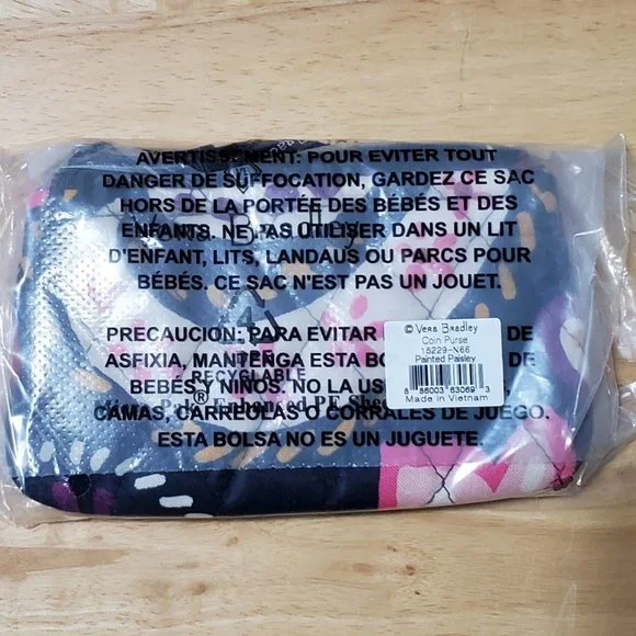 Vera Bradley Painted Paisley Coin Purse - Picture 6 of 6